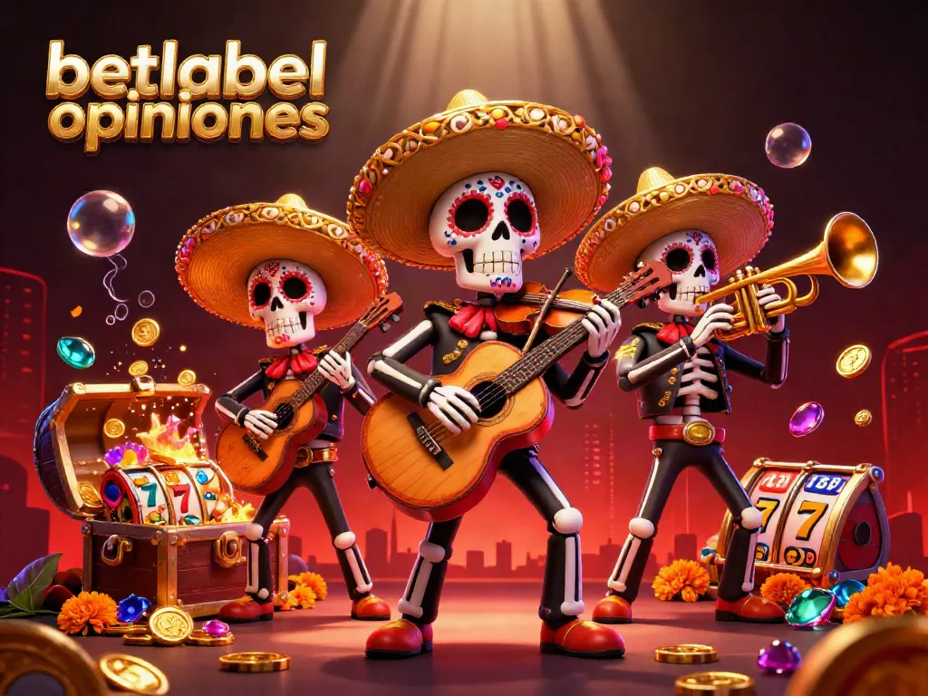 Experience exciting betlabel opiniones with engaging mariachi band in a colorful 3D casino scene.